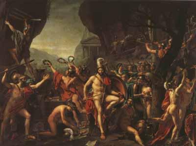 Jacques-Louis David Leonidas at thermopylae (mk02) Sweden oil painting art